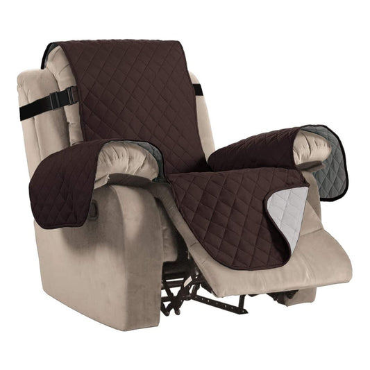 Smarcute 1 Seater Quilted Reversible Recliner Chair Cushion with Straps