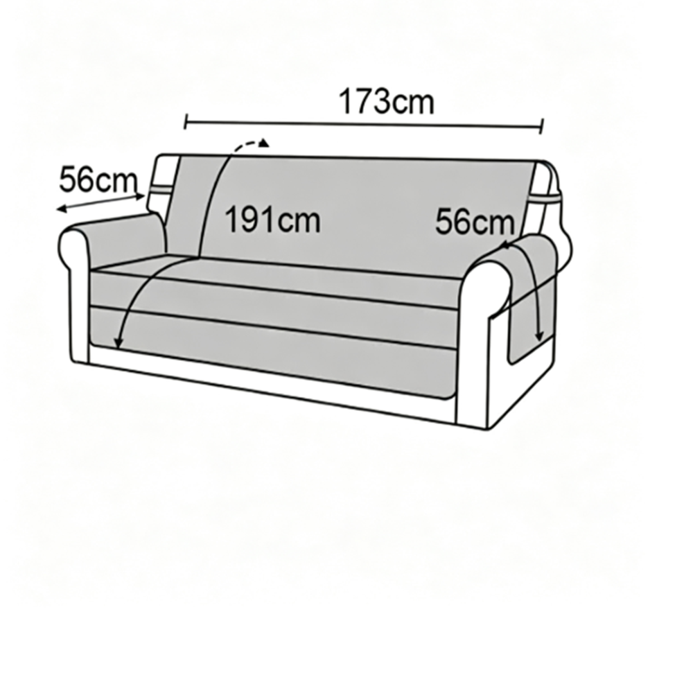 Smarcute 3 Seater Waterproof Sofa Cover Couch Cushion Furniture Protector