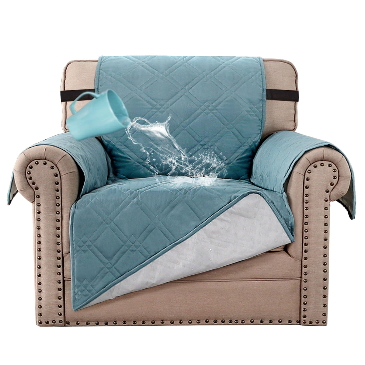 Smarcute 1 Seater Waterproof Armchair Covers Sofa Protector