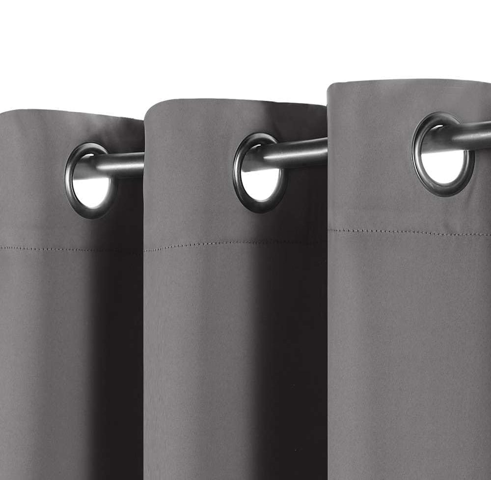 Smarcute Blockout Grommet Solid Curtain - 2X 132x183cm