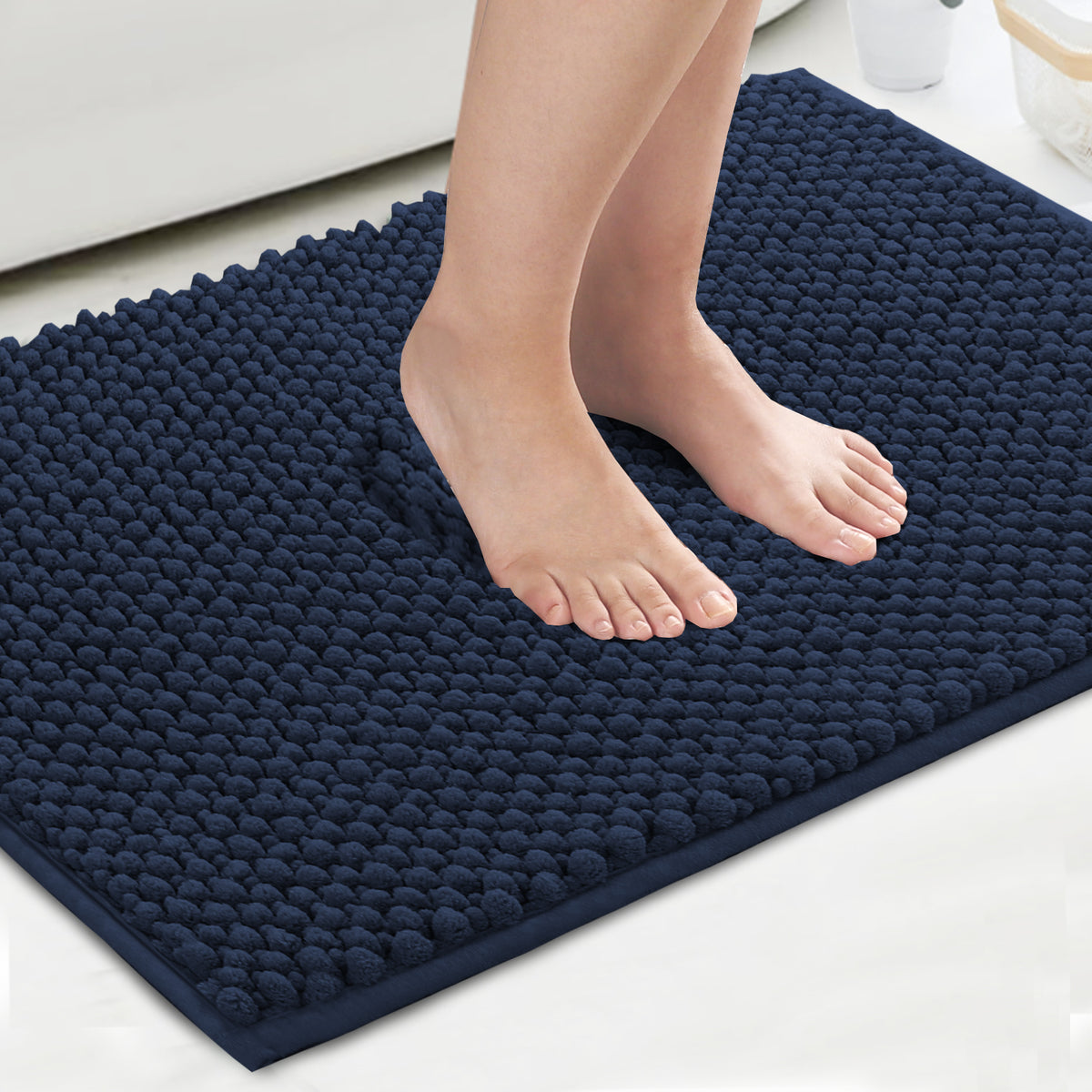 Smarcute Chenille Absorbent Bath Mat 2 Piece - 50x81cm & 43x61cm