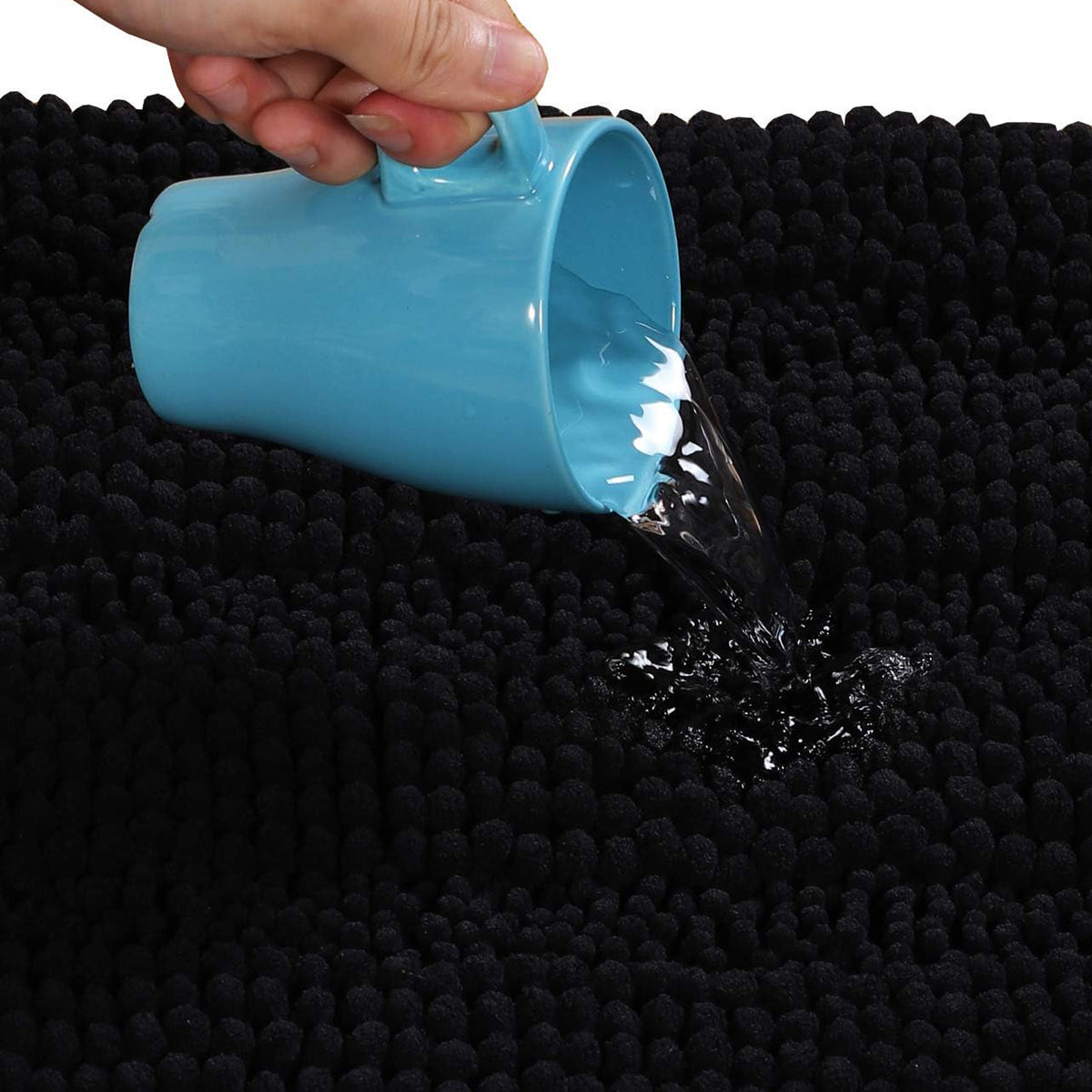 Smarcute Chenille Non-slip Bath Mat 2 Piece - 50x81cm & 43x61cm