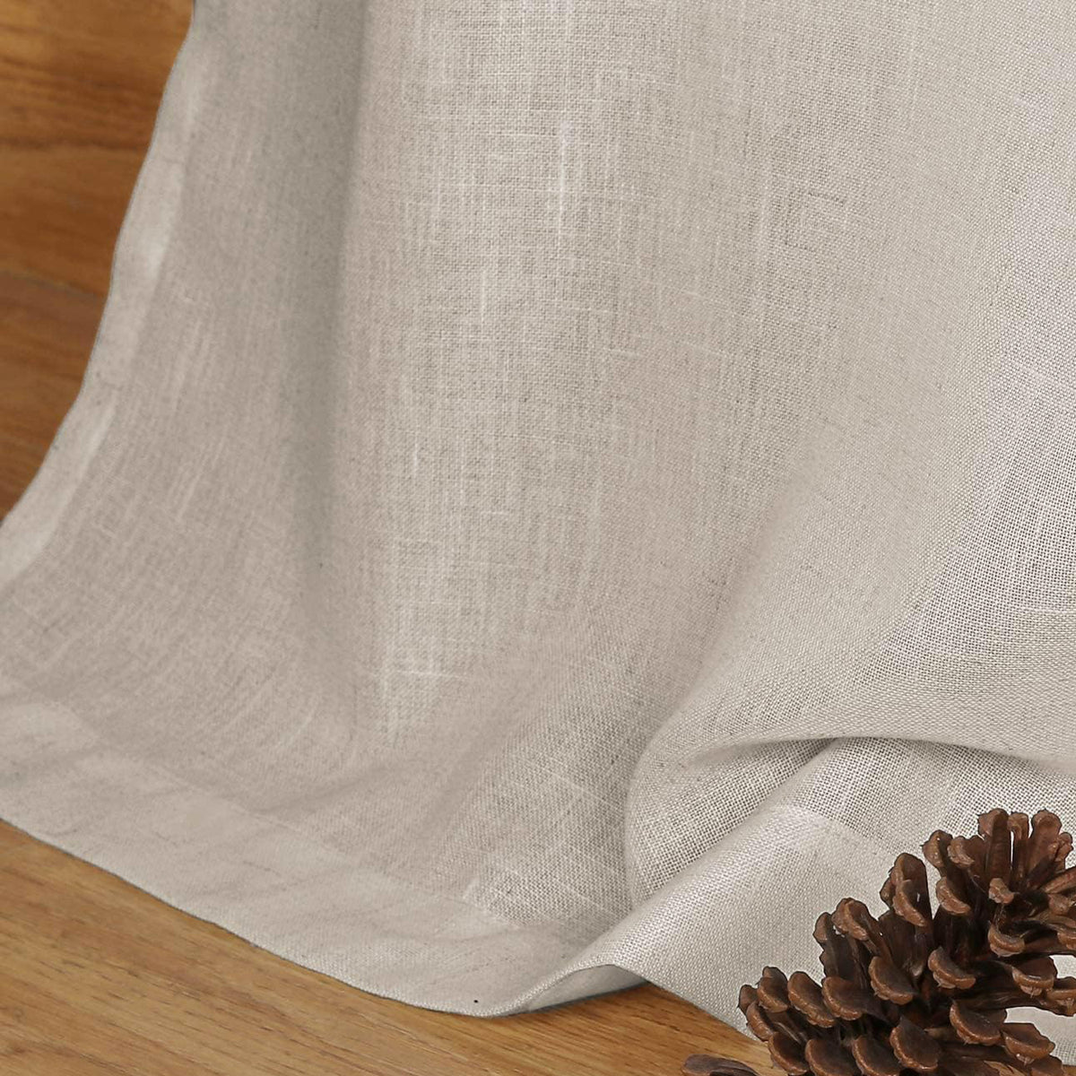 Smarcute Linen Blended Rod Pocket Curtain - 2X 132x213cm