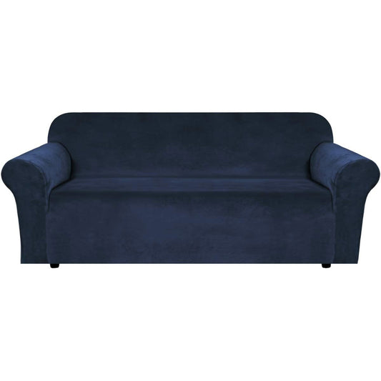 Smarcute 3 Seater Velvet Sofa Couch Cover Stretch Thick Plush Fabric