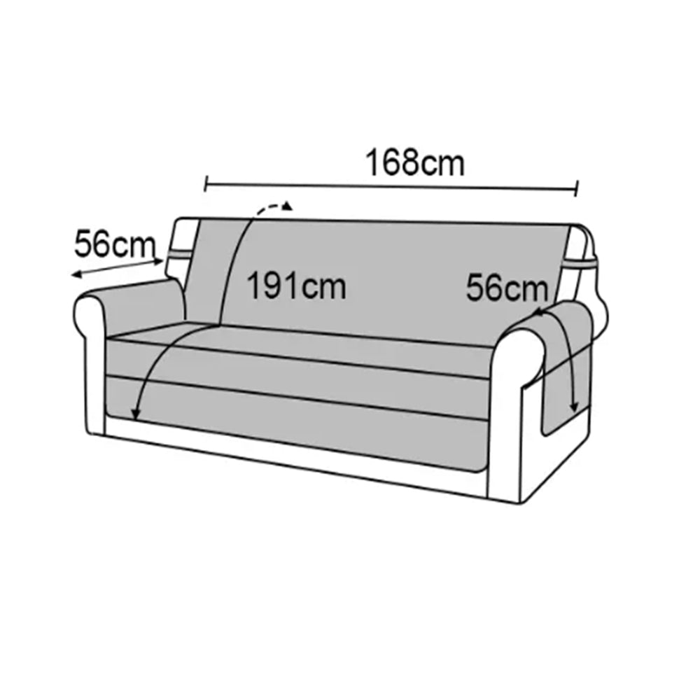 Smarcute 3 Seater Christmas Sofa Couch Cushion with Straps
