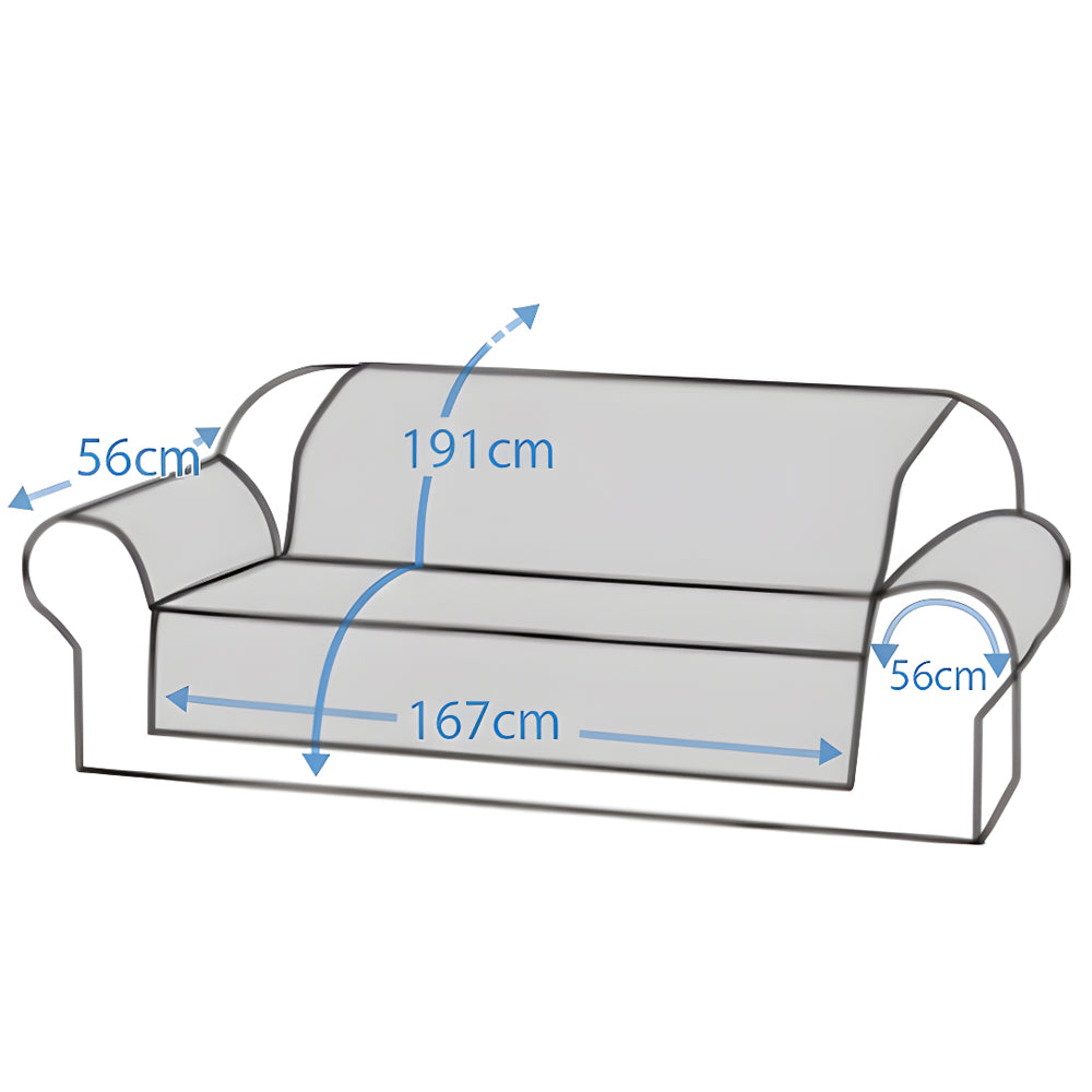 Smarcute 3 Seater Quilted Reversible Pet Friendly Sofa Cover with Straps