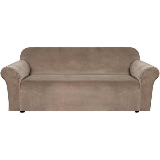 Smarcute 3 Seater Velvet Sofa Couch Cover Stretch Thick Plush Fabric