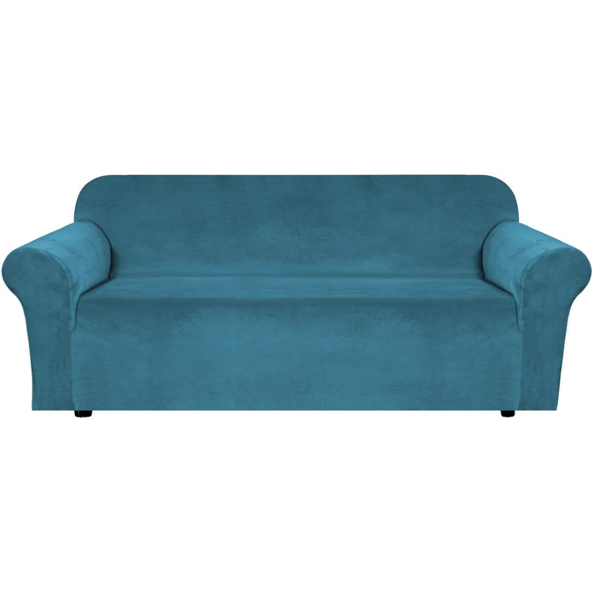 Smarcute 3 Seater Velvet Sofa Couch Cover Stretch Thick Plush Fabric