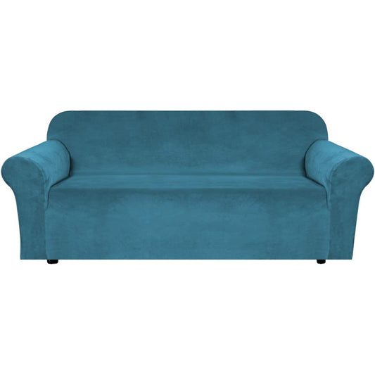 Smarcute 3 Seater Velvet Sofa Couch Cover Stretch Thick Plush Fabric