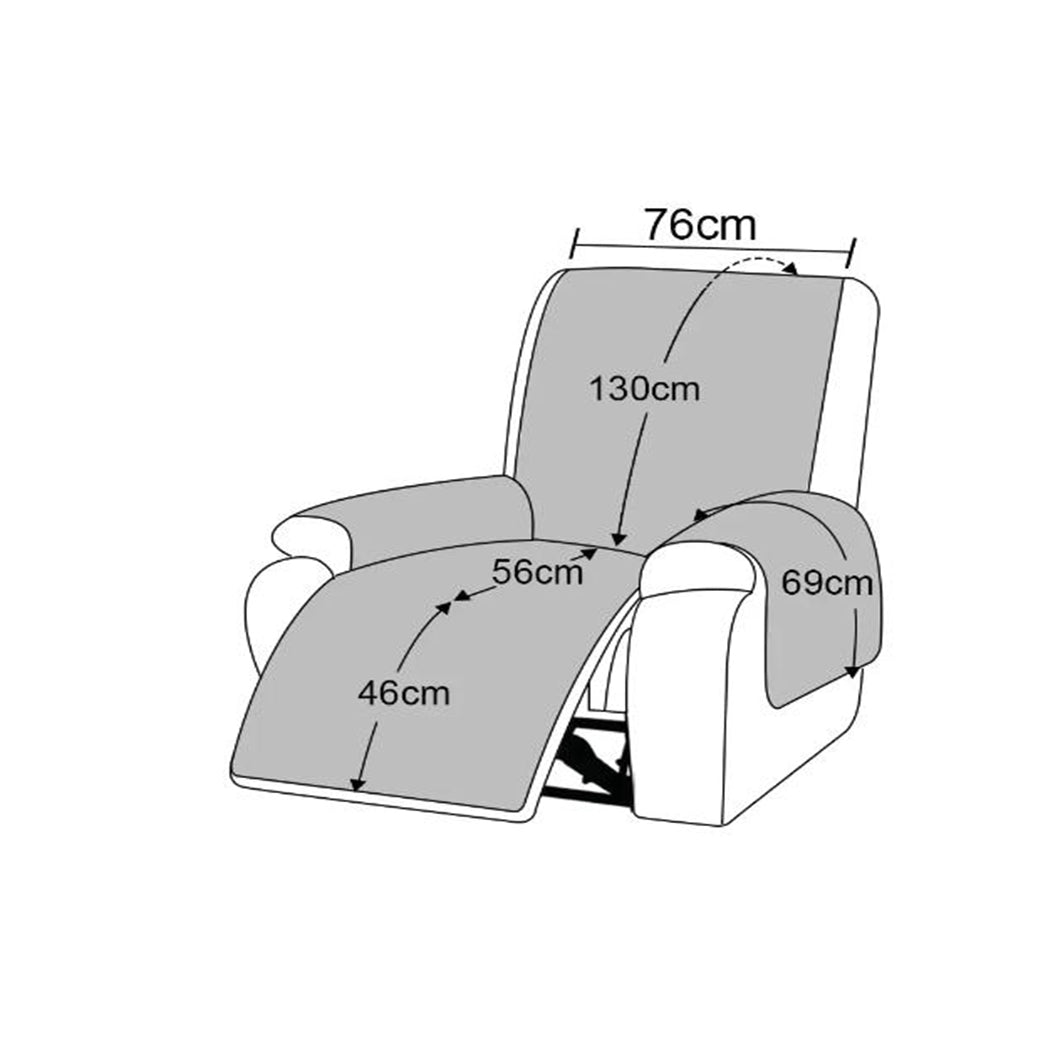 Smarcute 1 Seater Waterproof Oversized Recliner Chair Cover