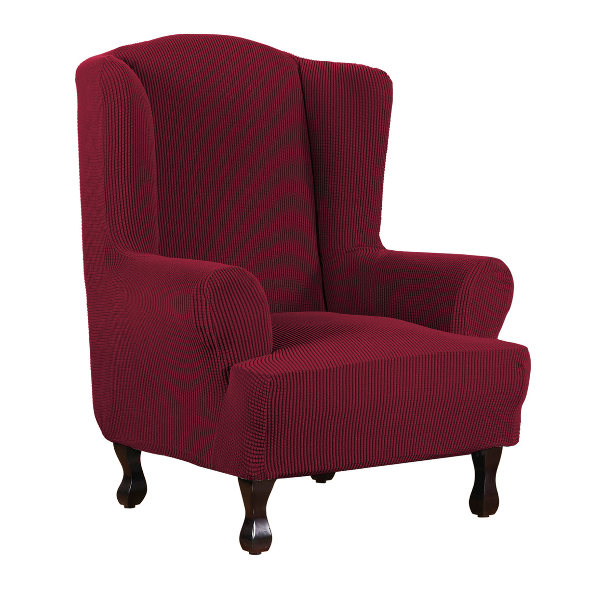 Smarcute Stretch Wing Chair Cover Non Slip Jacquard Fabric