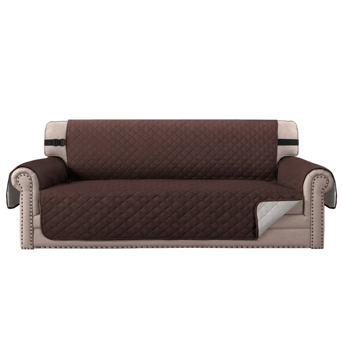 Smarcute 4 Seater Quilted Reversible Sofa Cushion with Straps