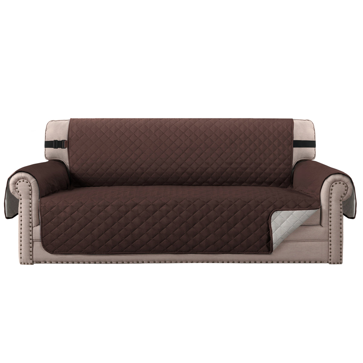 Smarcute 3 Seater Quilted Reversible Sofa Cushion with Straps