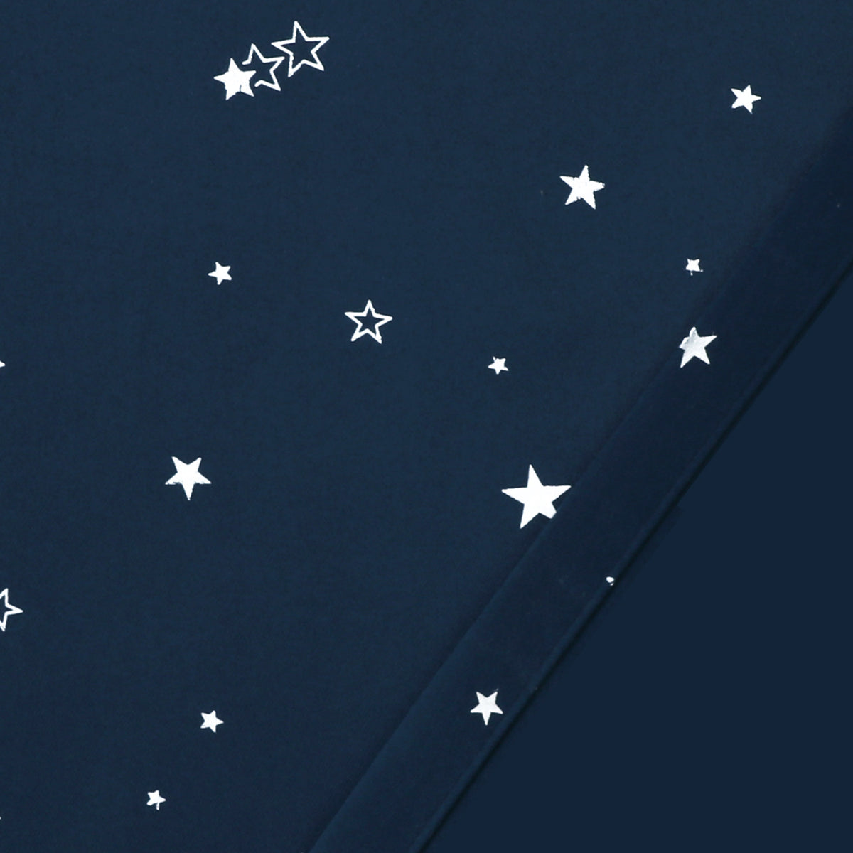 Smarcute Blockout Twinkle Star Printed Grommet Curtain - 2X 132x160cm