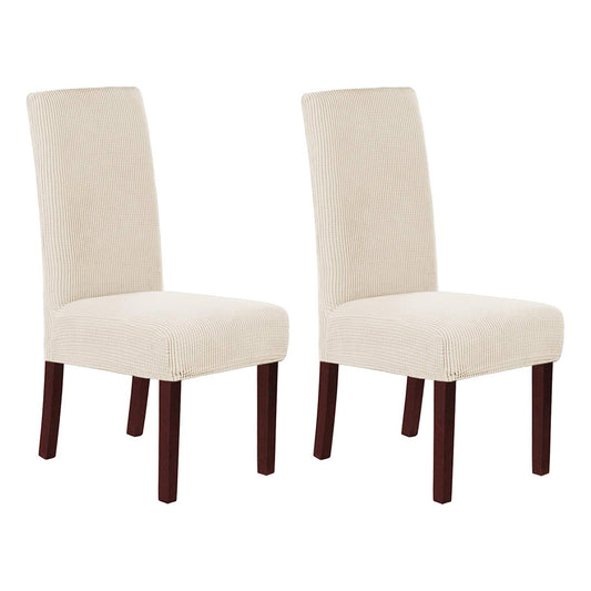 Smarcute Jacquard Stretch Removable Dining Chair Cover Set of 2