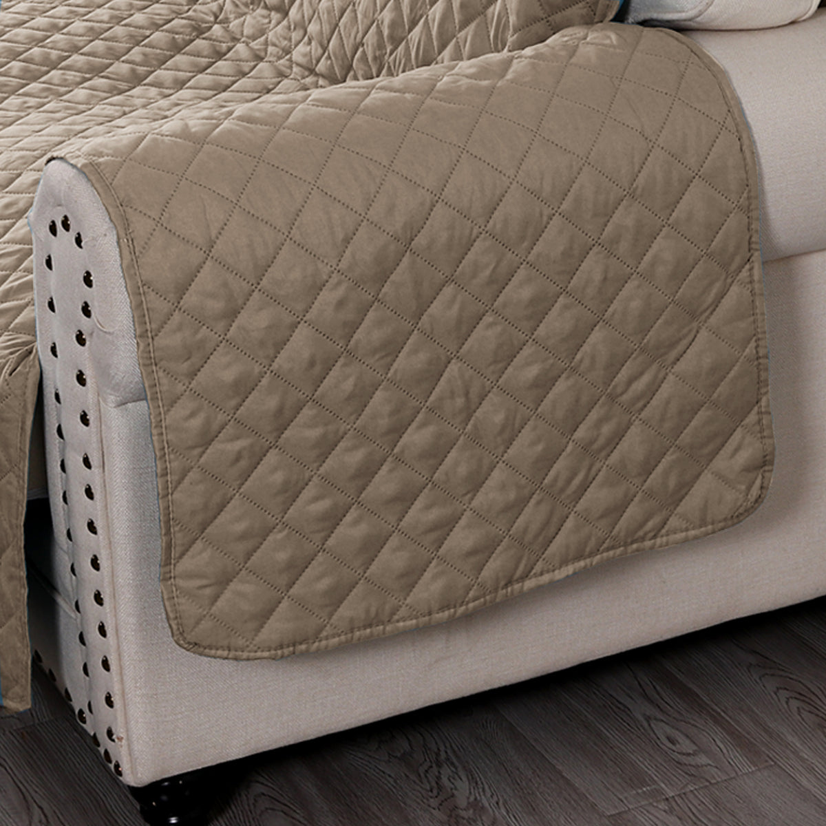 Smarcute 2 Seater and 1 Chaise Lounge L-shaped Reversible Slipcover