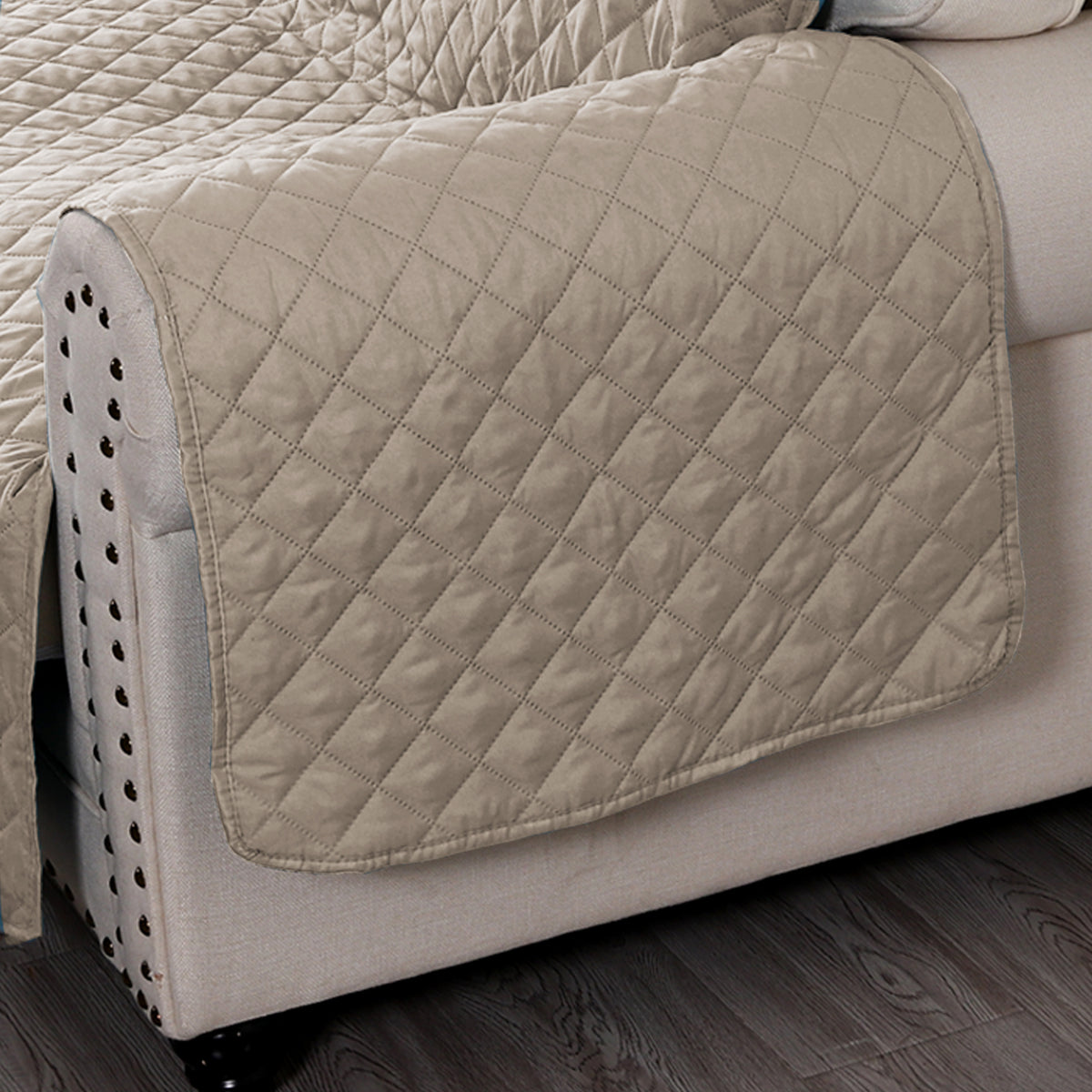 Smarcute 2 Seater and 1 Chaise Lounge L-shaped Reversible Slipcover