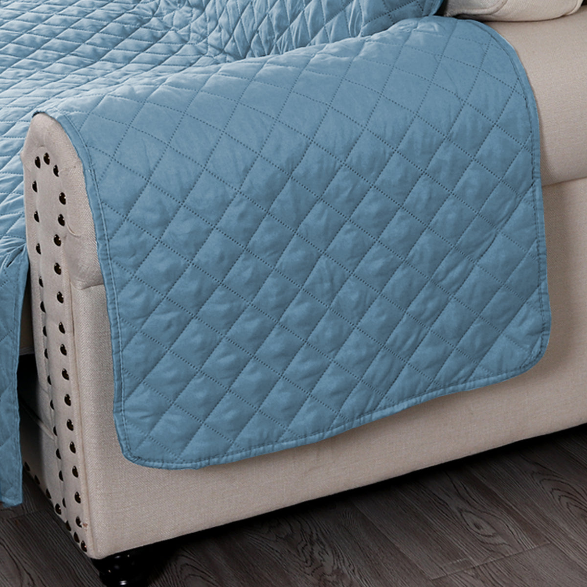Smarcute 3 Seater and 1 Chaise Lounge L-shaped Reversible Sofa Cushion