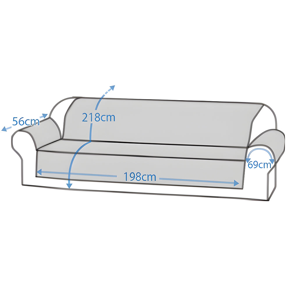 Smarcute 4 Seater Quilted Reversible Pet Friendly Sofa Cover with Straps