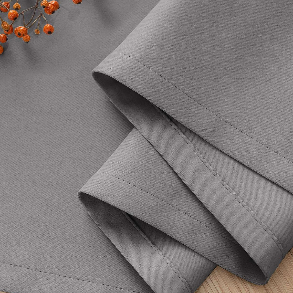 Smarcute Blockout Grommet Solid Curtain - 2X 132x183cm