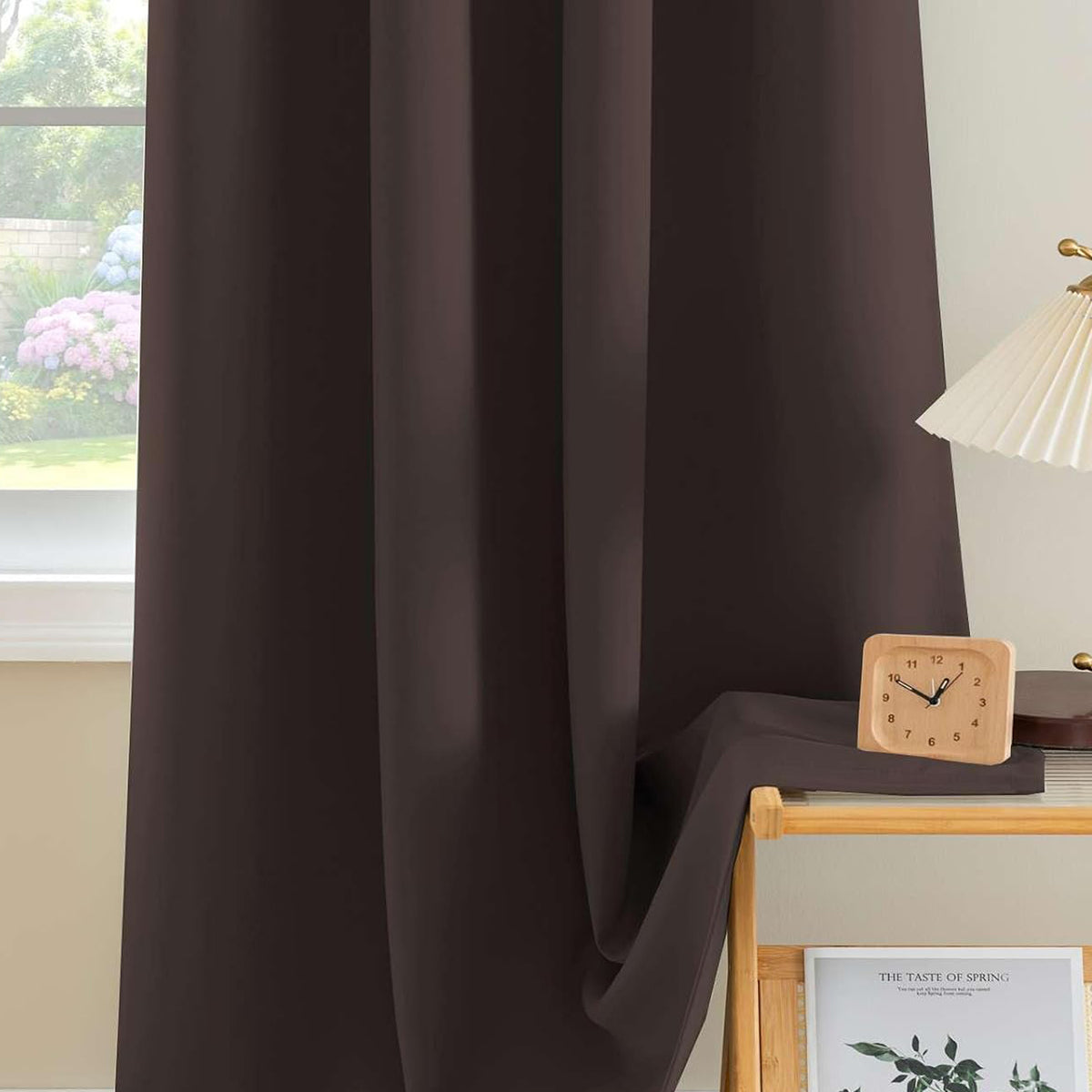 Smarcute Blockout Grommet Solid Curtain - 2X 132x160cm