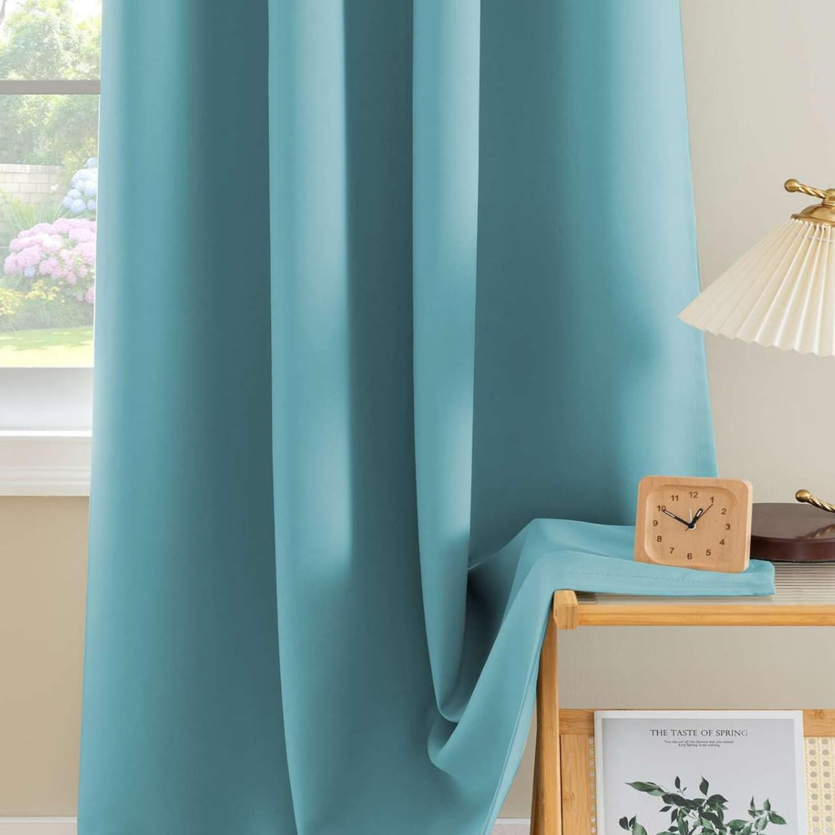 Smarcute Blockout Grommet Solid Curtain - 2X 132x213cm