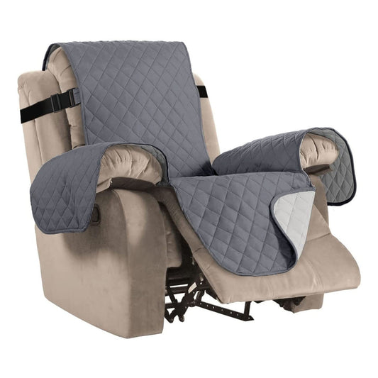 Smarcute 1 Seater Quilted Reversible Recliner Chair Cushion with Straps