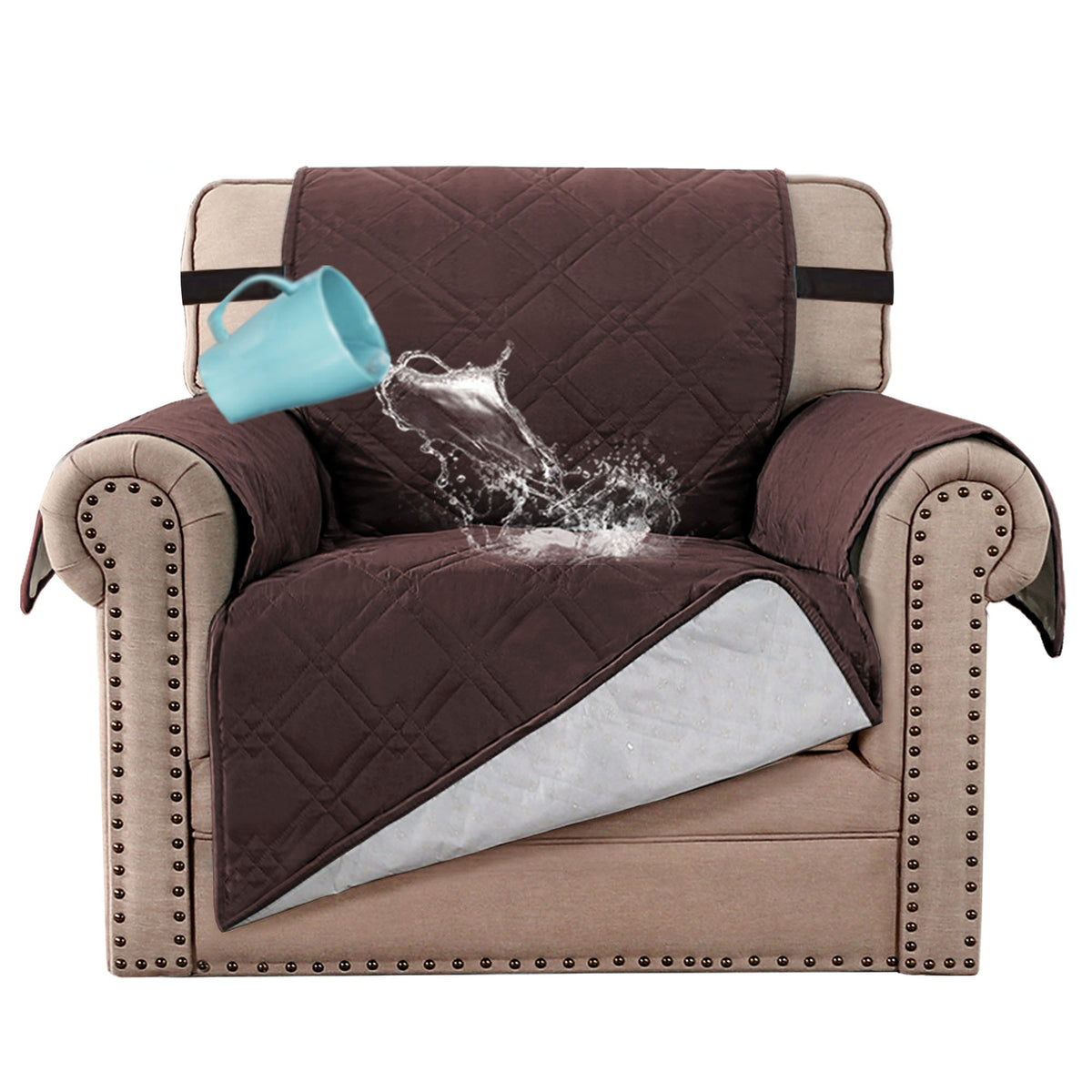 Smarcute 1 Seater Waterproof Armchair Covers Sofa Protector