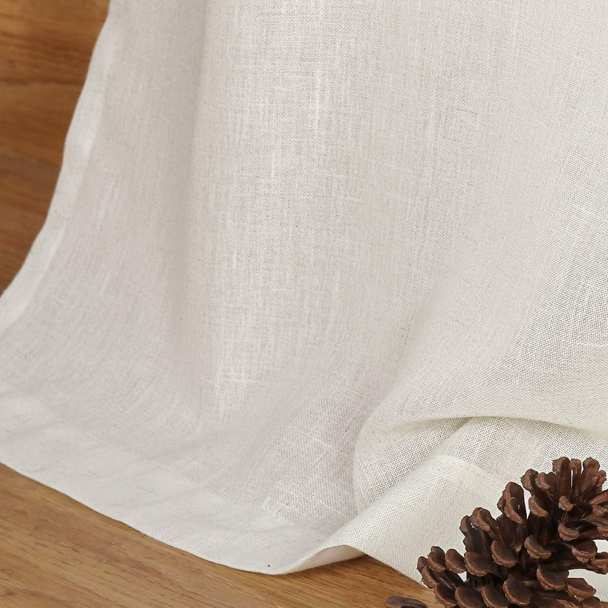 Smarcute Linen Blended Tab Top Curtain - 2X 132x213cm