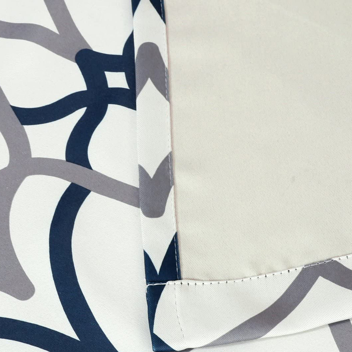 Smarcute Blockout Geo Printed Grommet Curtain - 2X 132x243cm