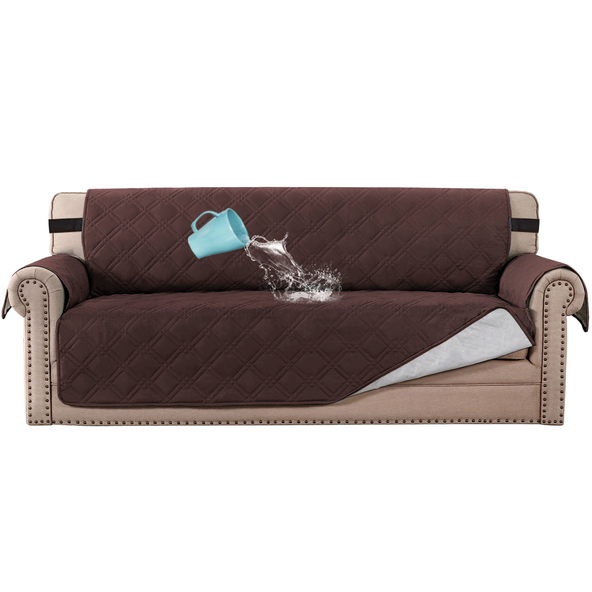 Smarcute 4 Seater Waterproof Sofa Cover Couch Cushion Furniture Protector