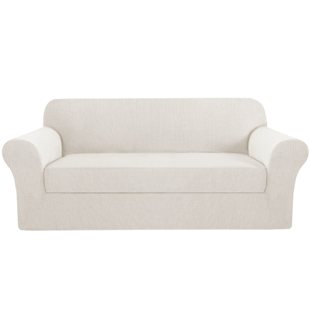 Smarcute 3 Seater 2-Piece Spandex Stretch Anti-Slip Sofa Cover