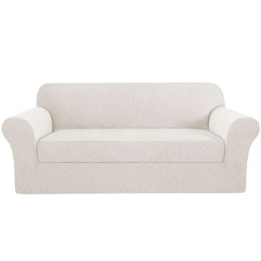 Smarcute 3 Seater 2-Piece Spandex Stretch Anti-Slip Sofa Cover