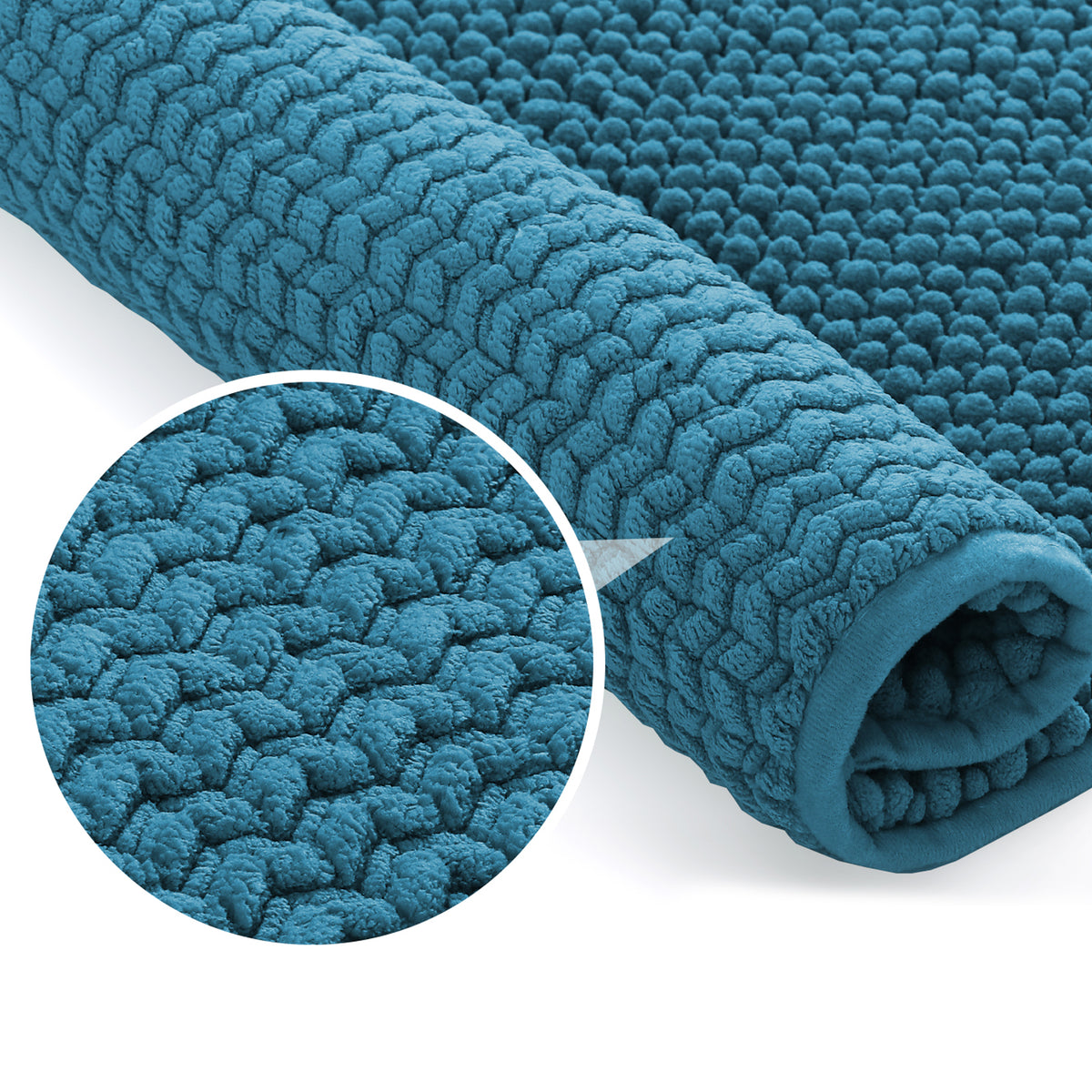 Smarcute Chenille Absorbent Bath Mat 2 Piece - 50x81cm & 43x61cm