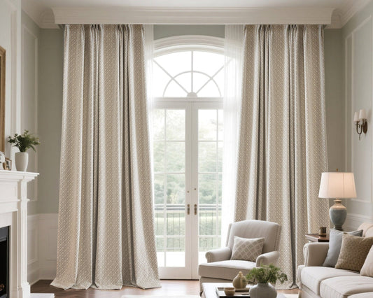 Lyssa Jacquard Curtain Drapery Pleated