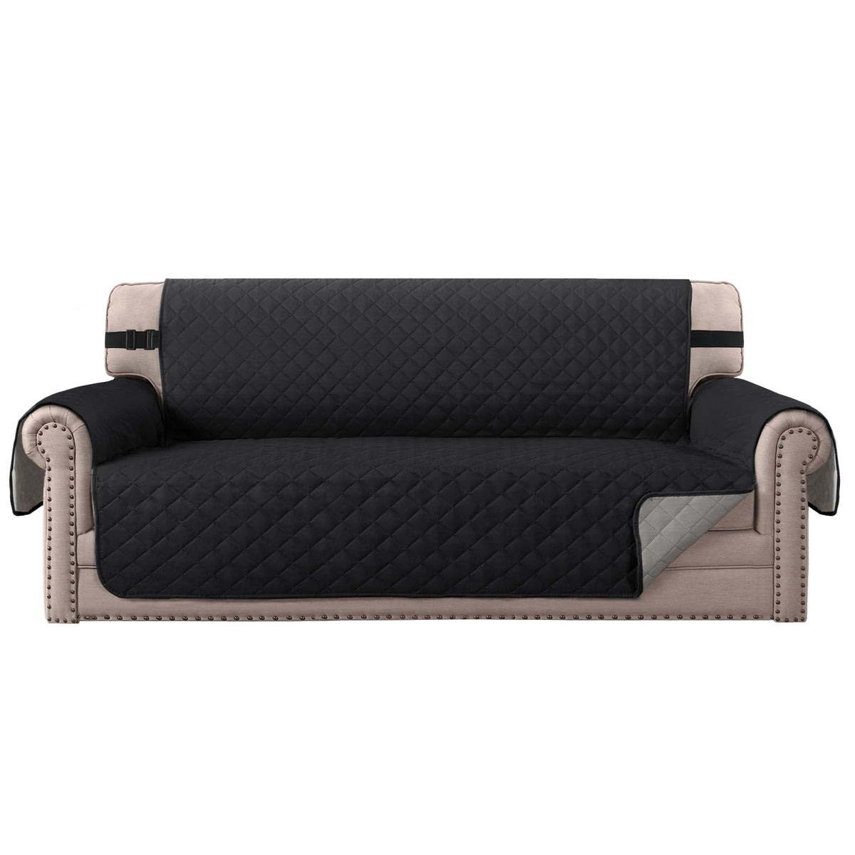 Smarcute 3 Seater Quilted Reversible Sofa Cushion with Straps