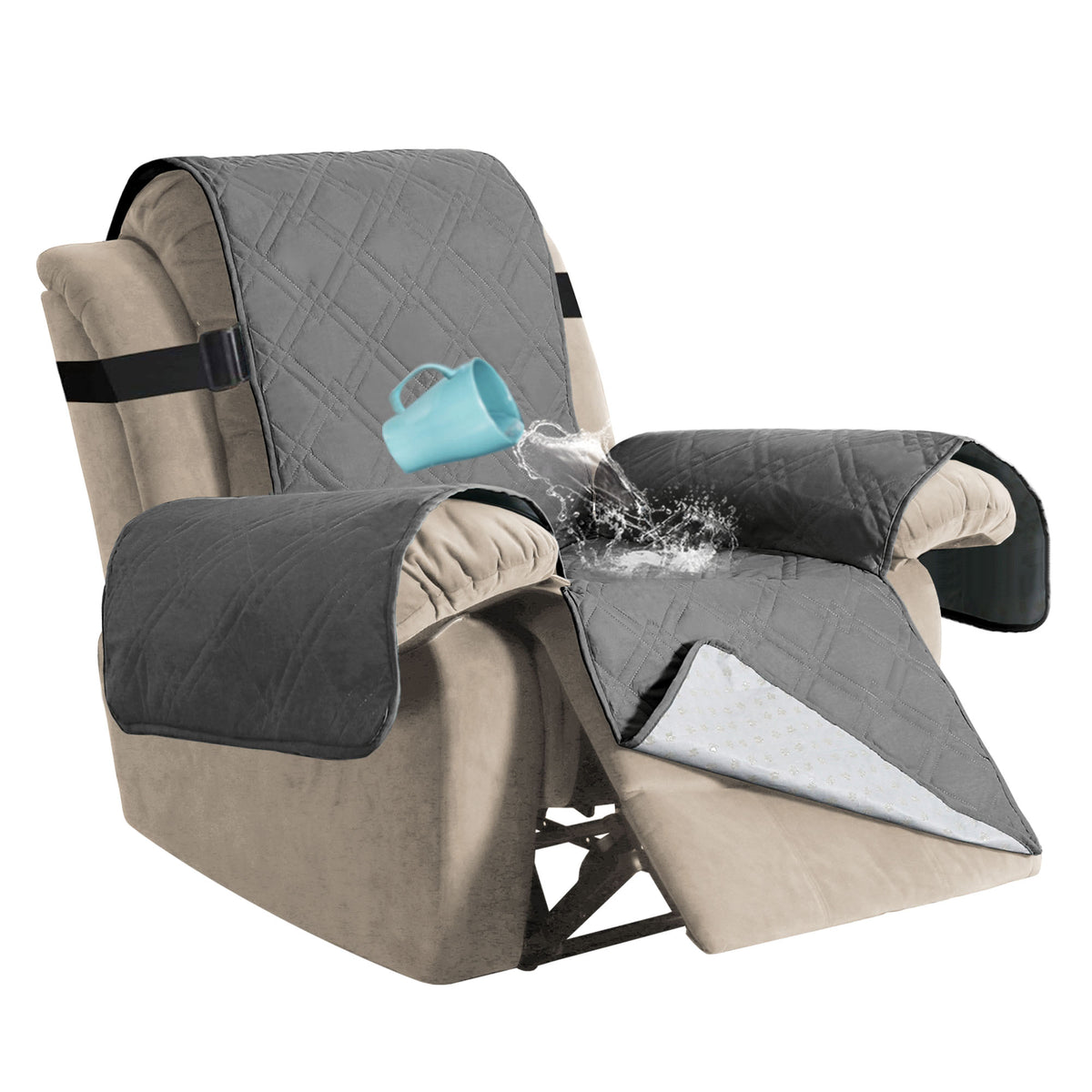 Smarcute 1 Seater Waterproof Recliner Chair Cover