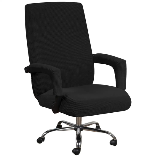 Smarcute High Stretch Office Chair Cover Jacquard Fabric Large Size