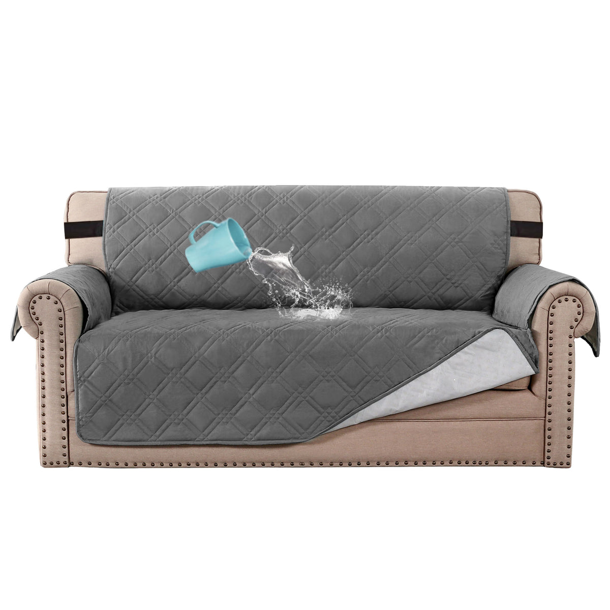 Smarcute 2 Seater Waterproof Sofa Cover Couch Cushion Furniture Protector
