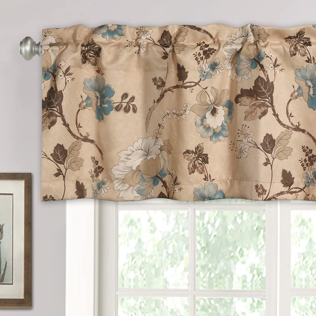 Smarcute Vintage Floral Printed Curtain - 2X 132x46cm