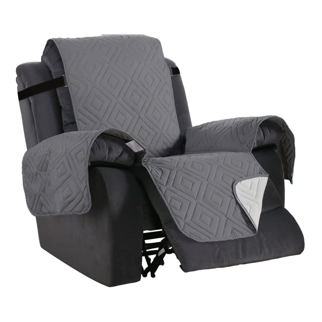 Smarcute 1 Seater Reversible Non-Slip Recliner Chair Cushion with Straps