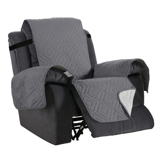 Smarcute 1 Seater Reversible Non-Slip Recliner Chair Cushion with Straps