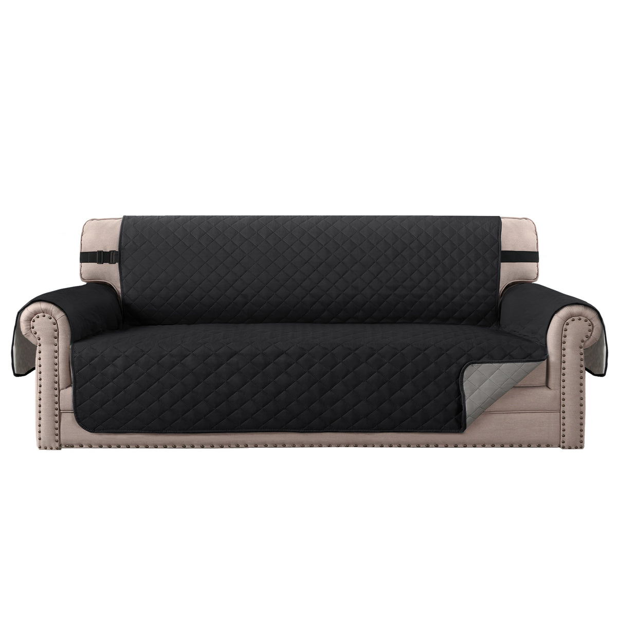 Smarcute 4 Seater Quilted Reversible Sofa Cushion with Straps
