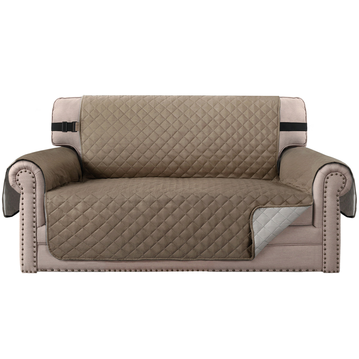 Smarcute 2 Seater Quilted Reversible Sofa Cushion with Straps