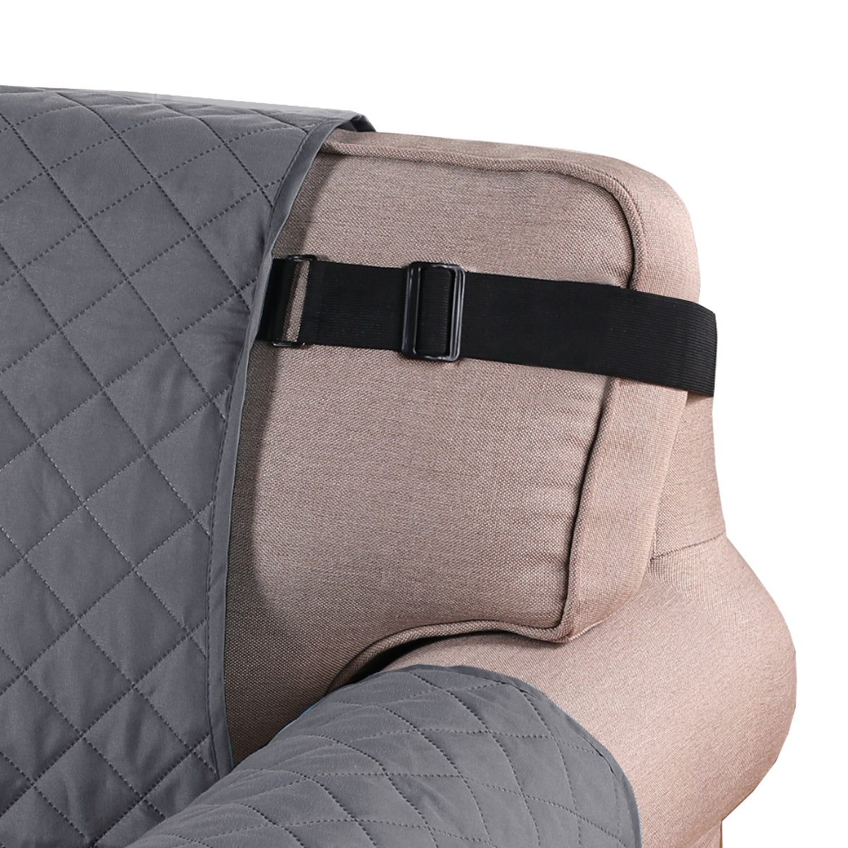 Smarcute 3 Seater Quilted Reversible Sofa Cushion with Straps