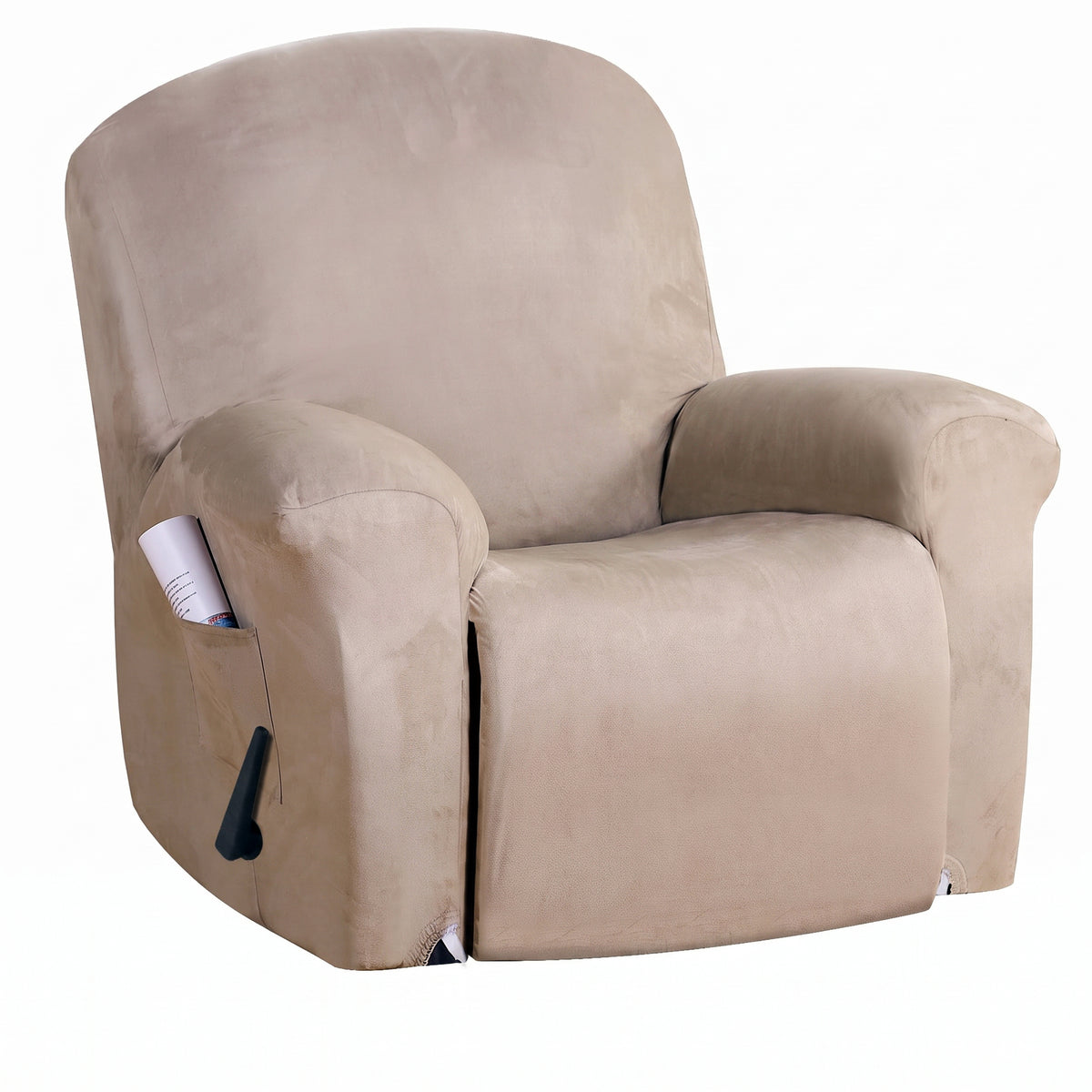 Smarcute Suede Recliner Chair Cover Stretch Thick Sofa Slipcover