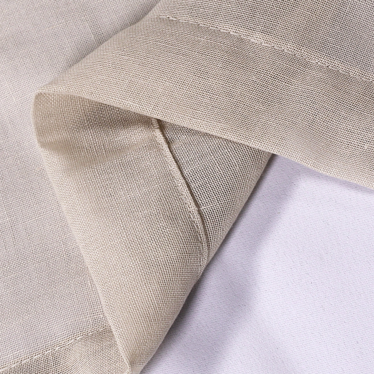 Smarcute Outdoor Linen Sheer Tab Top Curtain - 2X 132x213cm