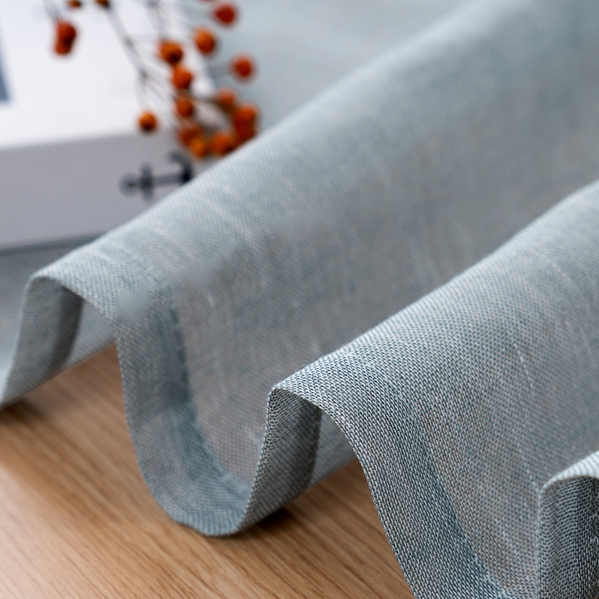 Smarcute Faux Linen Semi-sheer Grommet Curtain - 2X 132x213cm