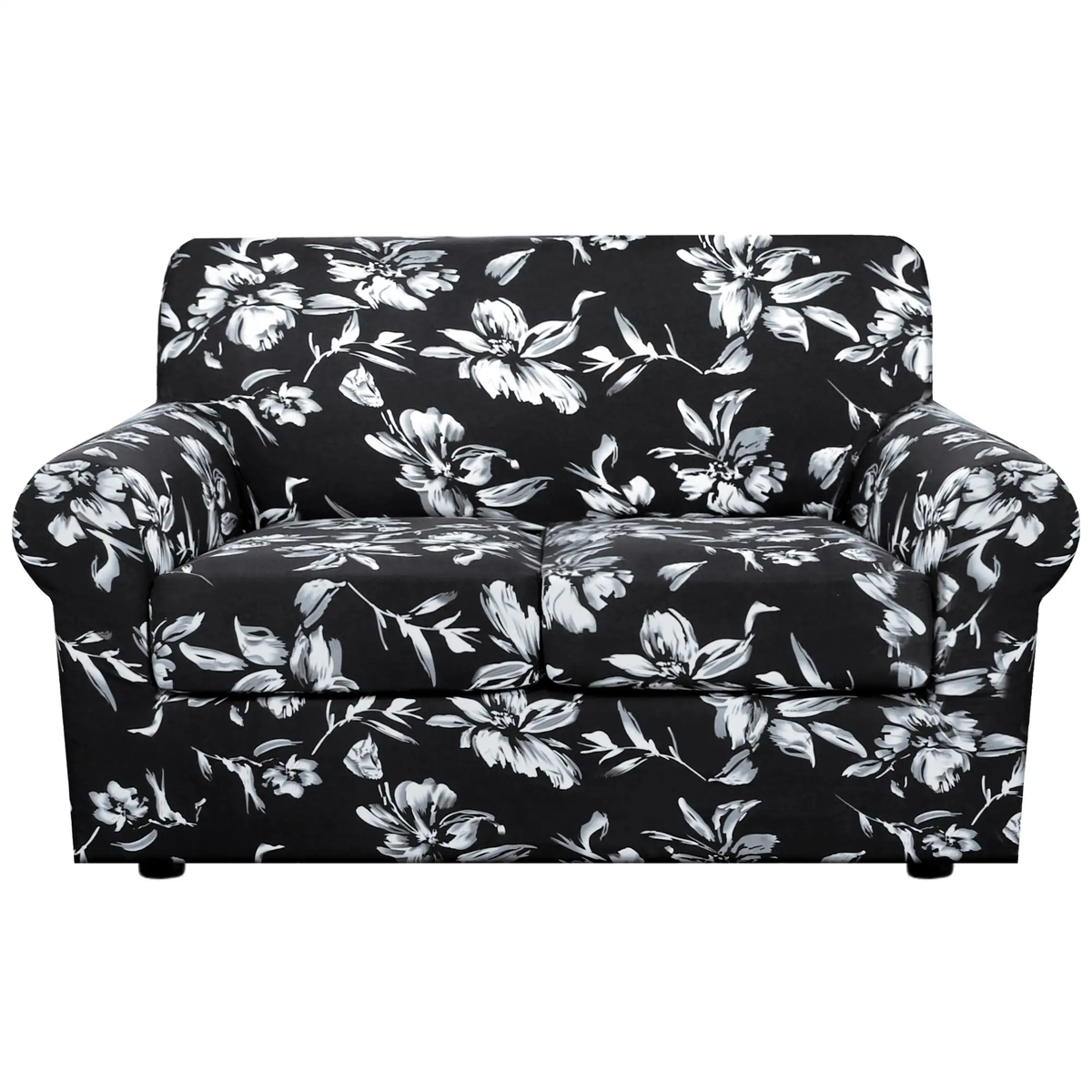 Smarcute 2 Seater Stretch Floral Pattern 3 Pieces Seperated Sofa Covers