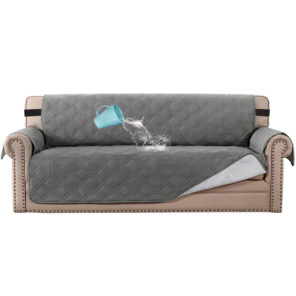 Smarcute 4 Seater Waterproof Sofa Cover Couch Cushion Furniture Protector